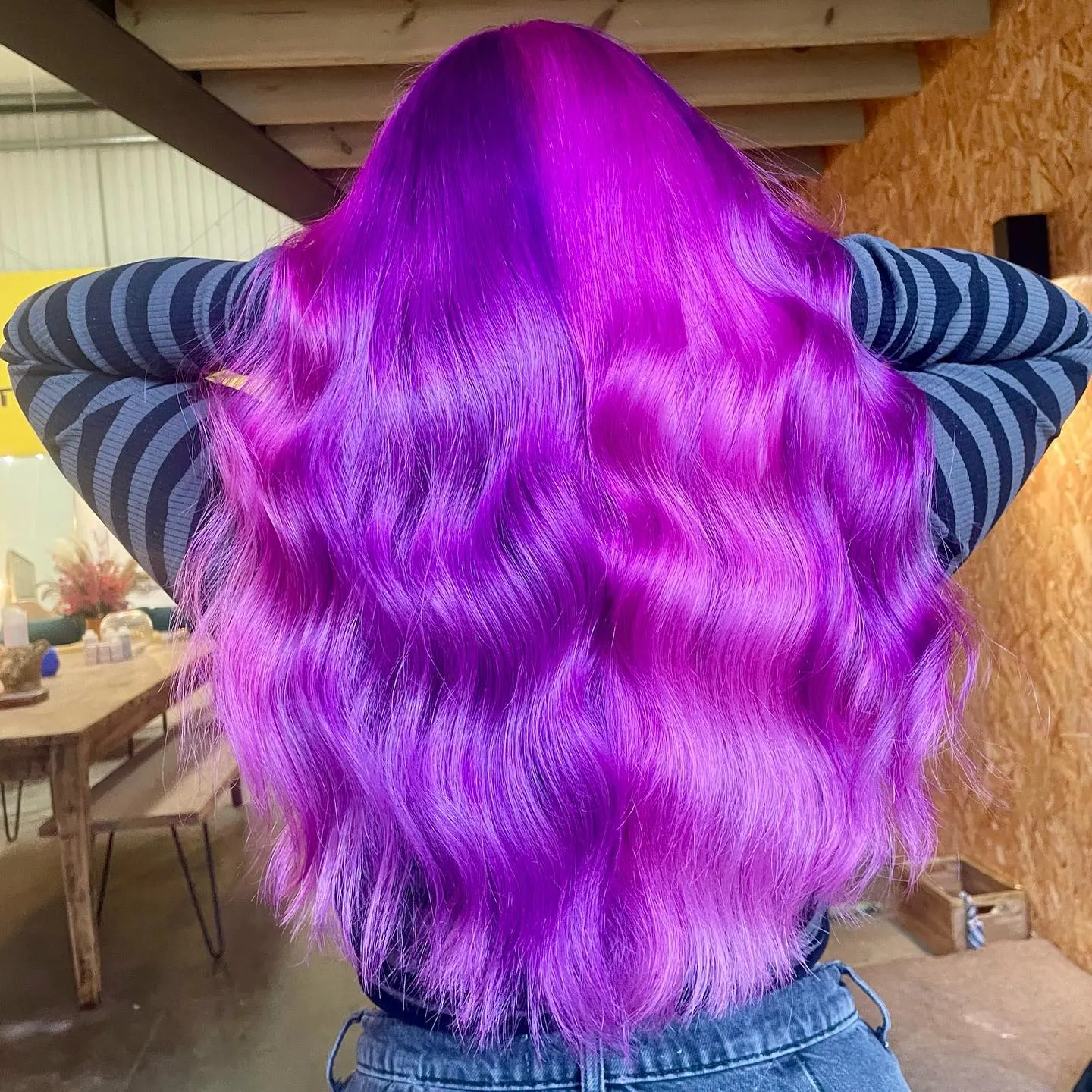 lavender and pink gemini hair