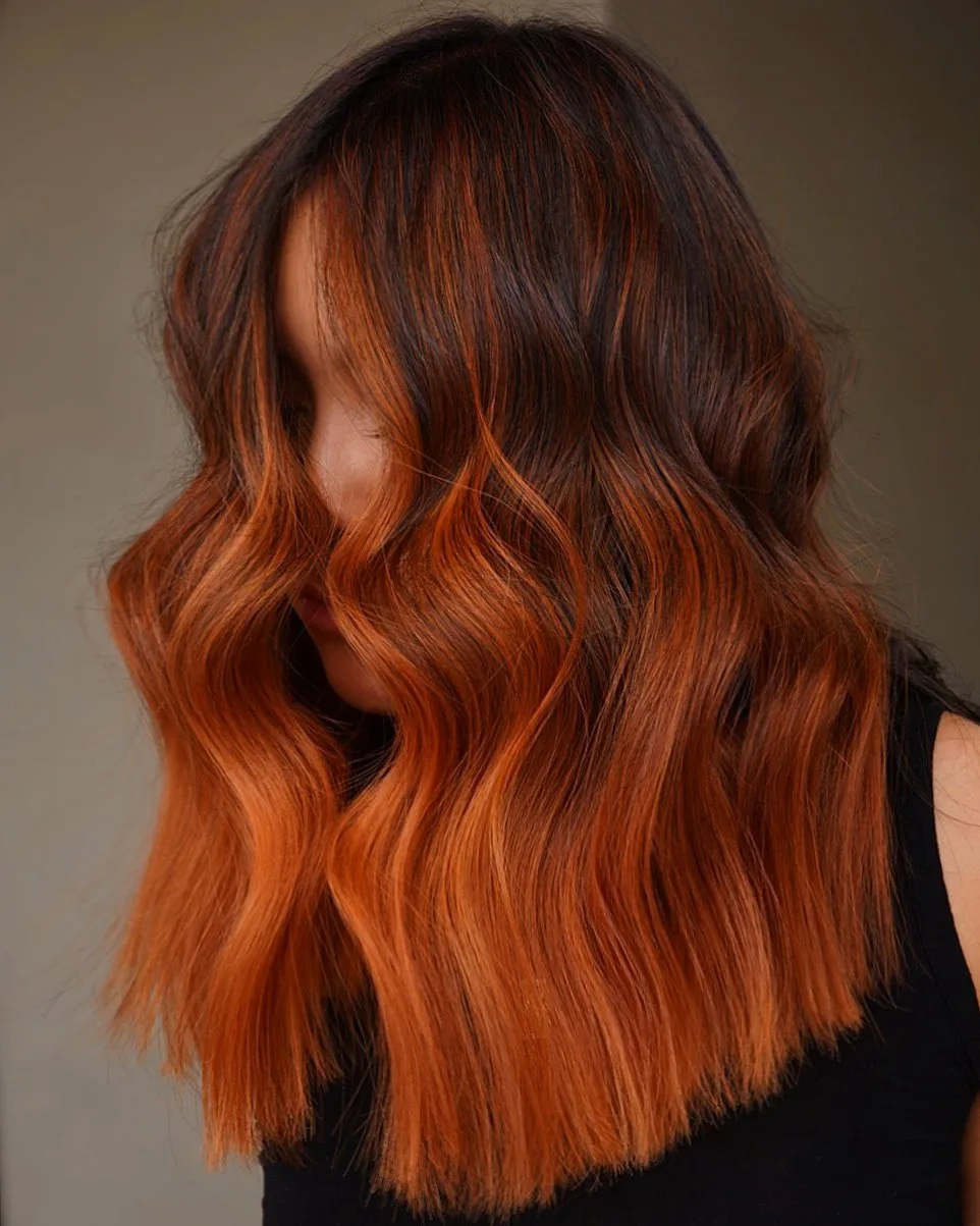 roodbruine balayage