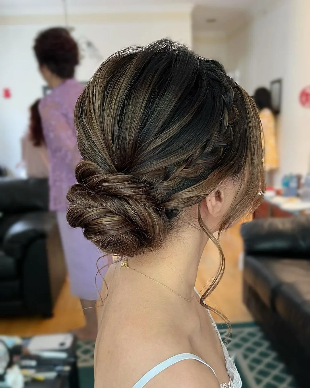 Braided Low Updo 