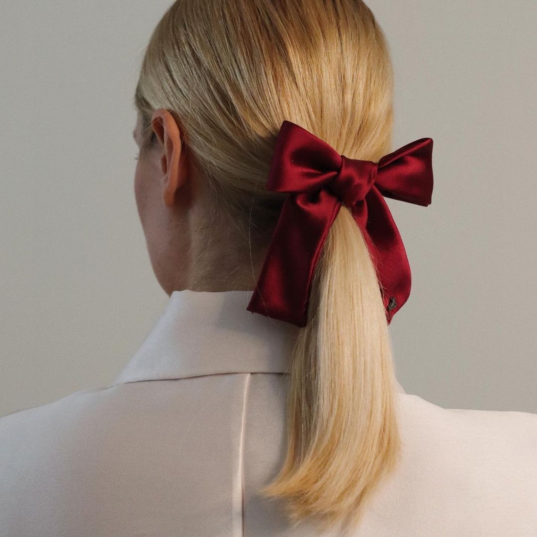Simple Low Ponytail With A Bow