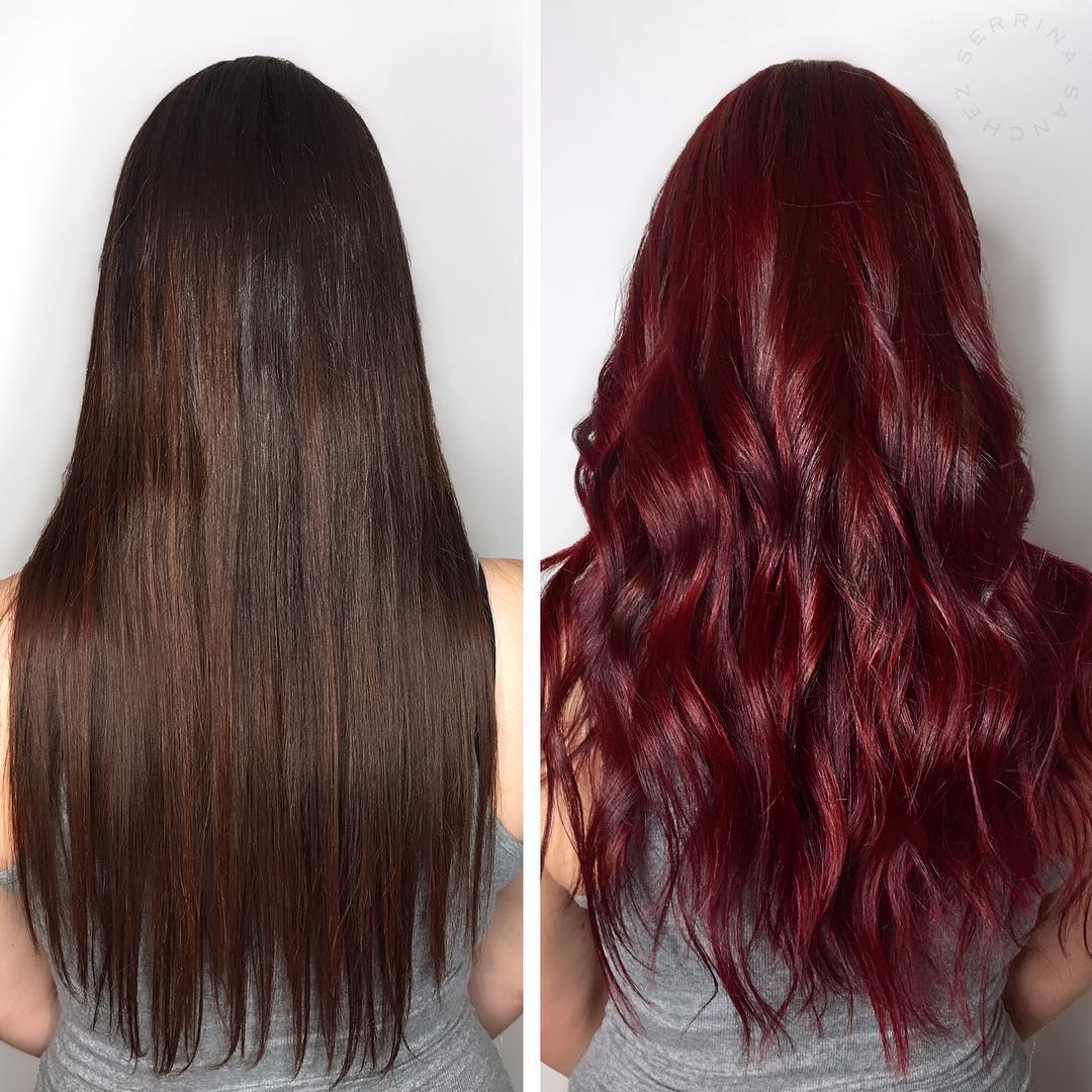 brown to maroon transformation