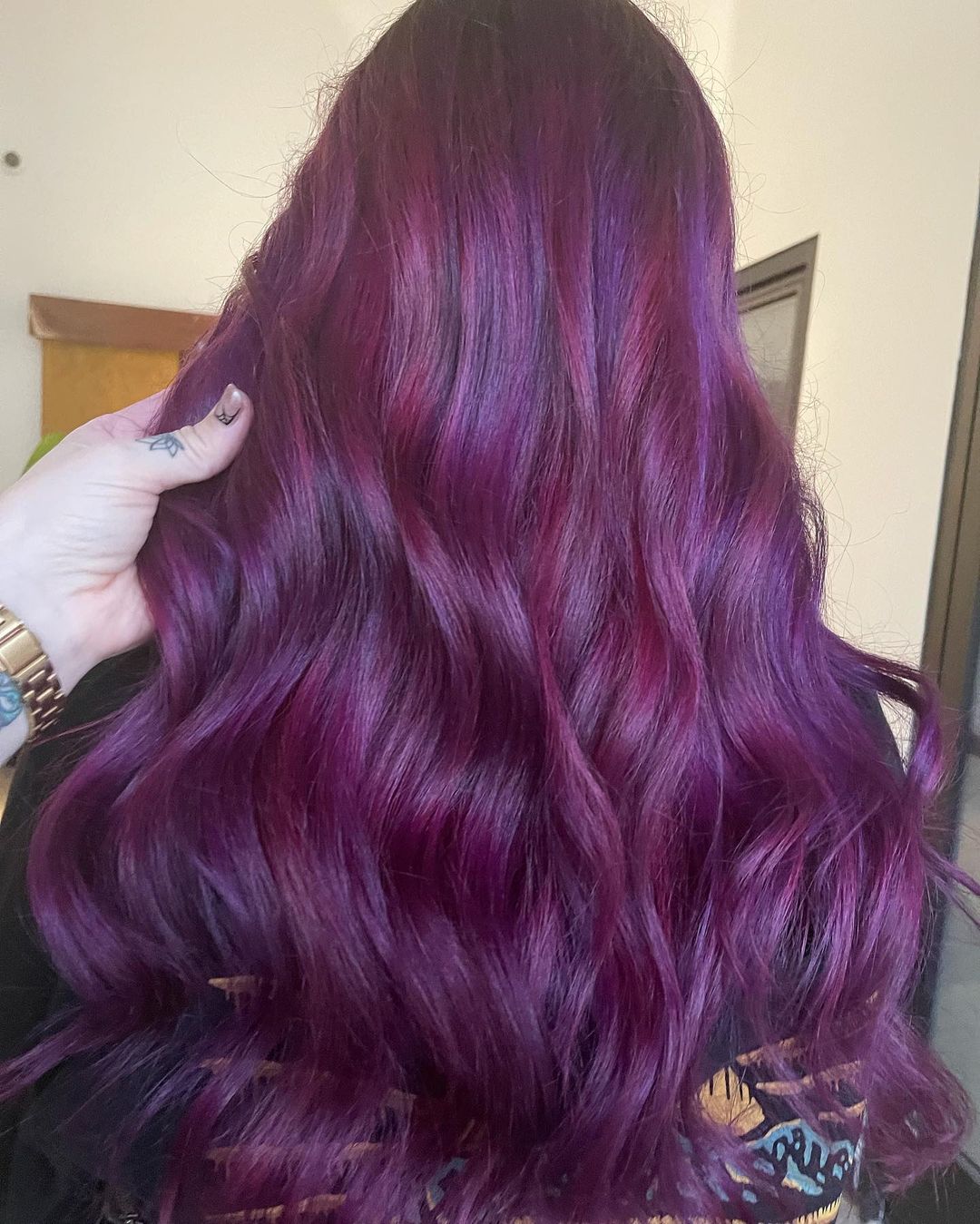 deep purple maroon hair