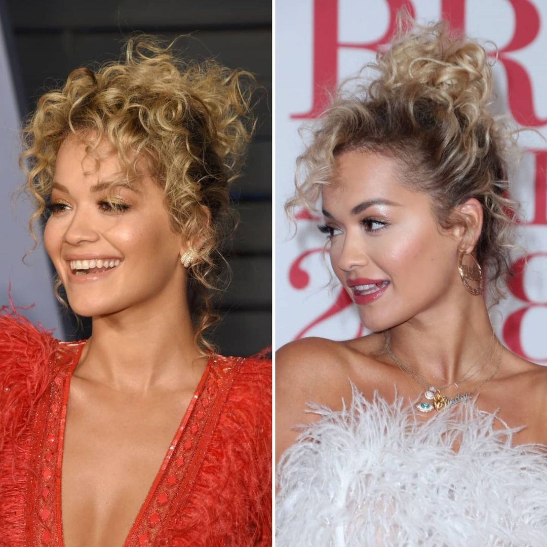Rita Ora : coiffure bouclée et désordonnée