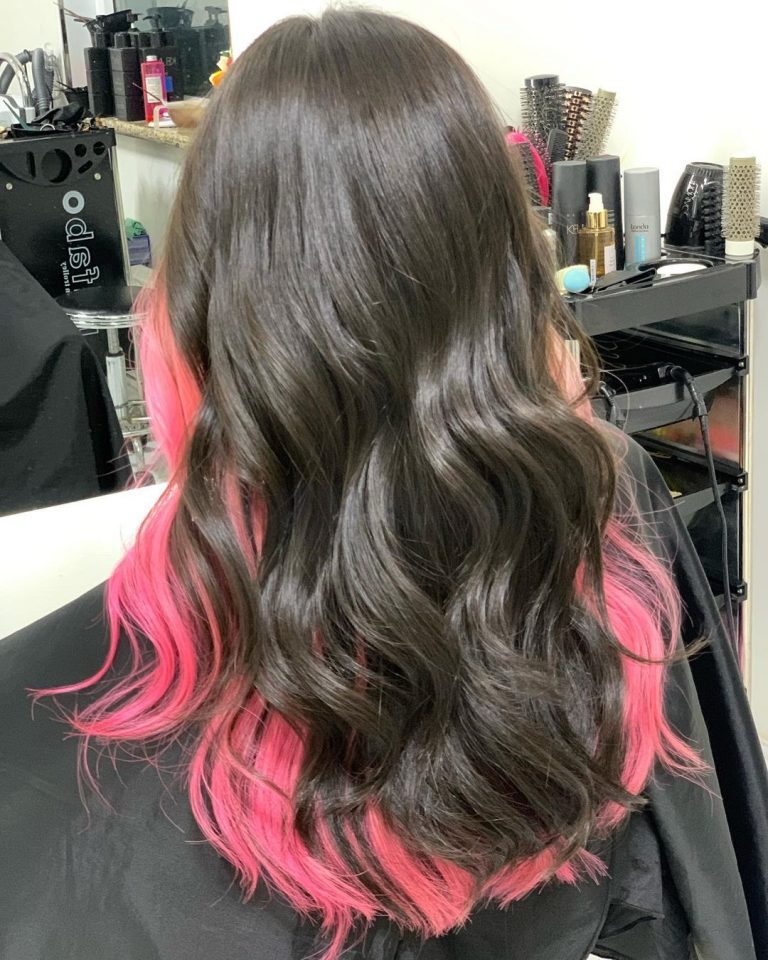 25 Spunky Pink Highlights In Black Hair Ideas To Inspire Your Next Dye Job