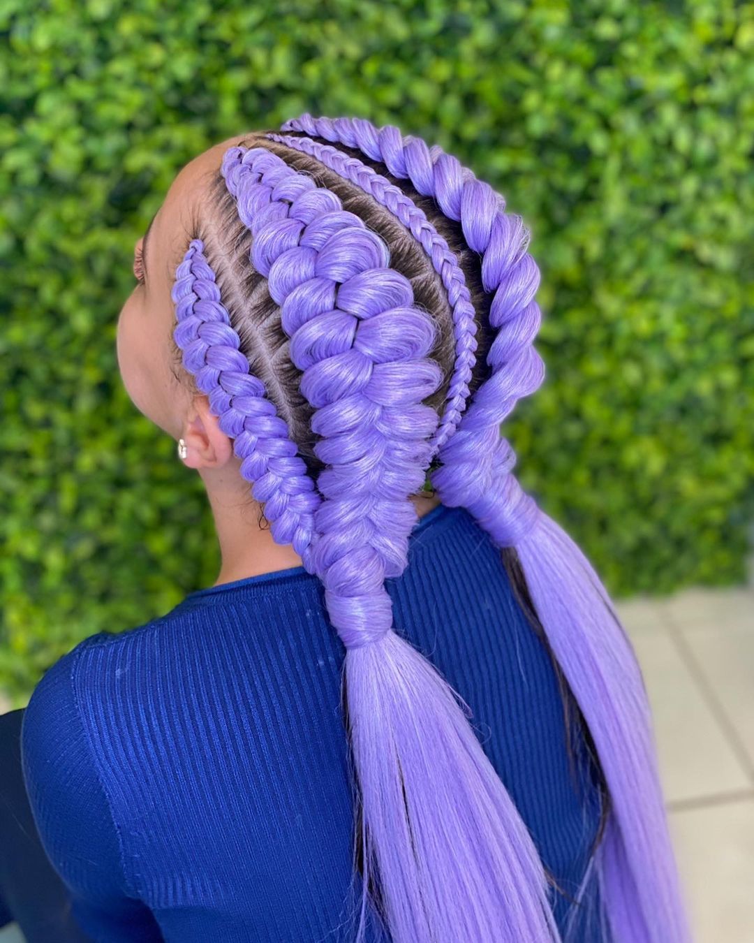 pastel purple braids