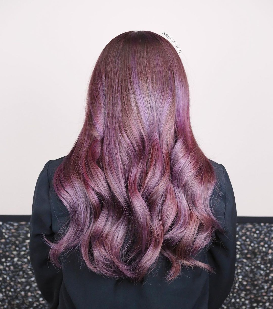 rich grape hair with hints of lilac
