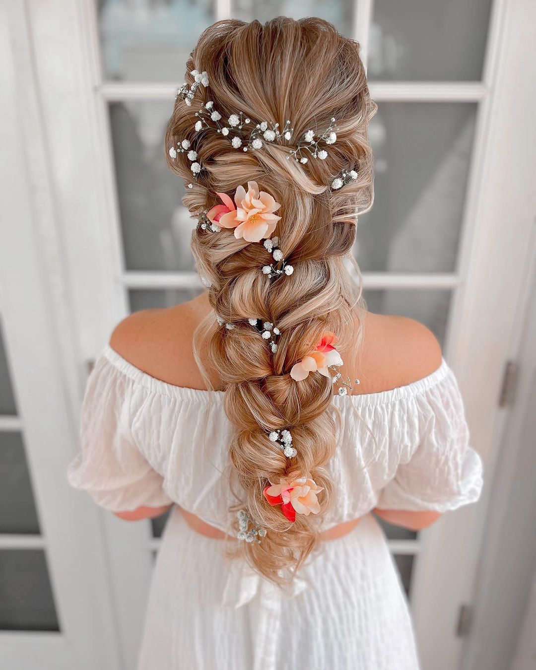 romantic loose braid for wavy hair