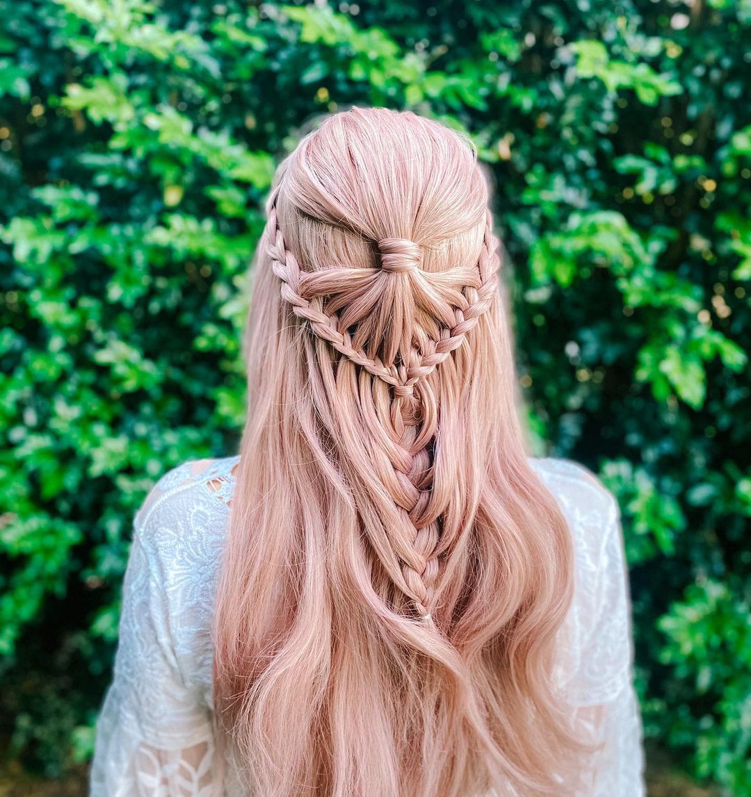 waterfall braids into a mermaid braid