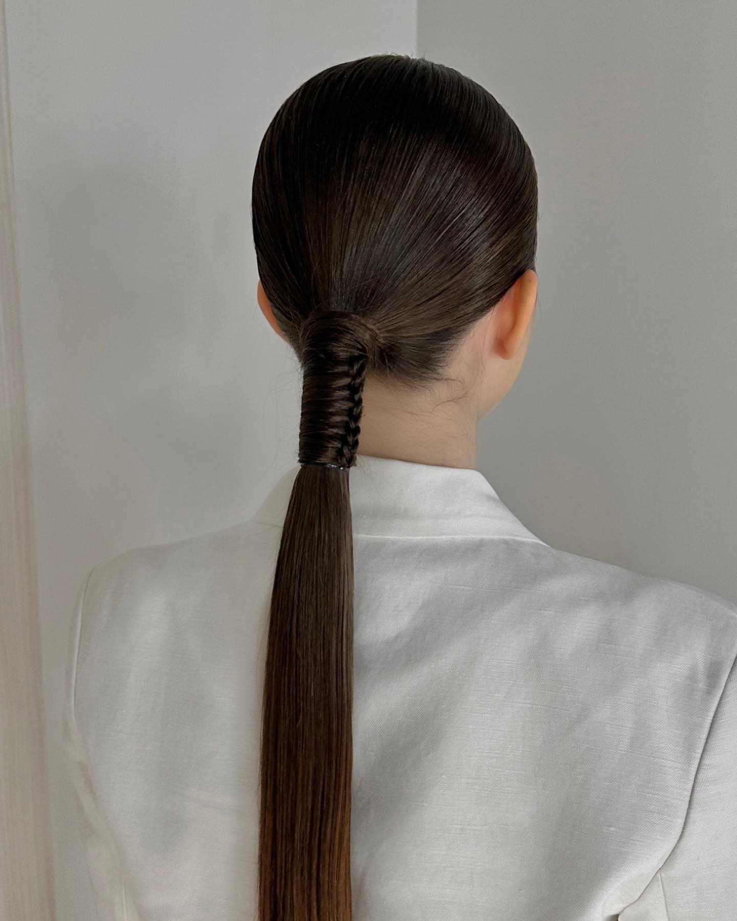 low dutch infinity braid ponytail