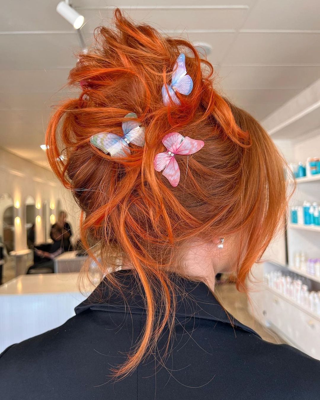 Butterfly Clips Messy Updo 