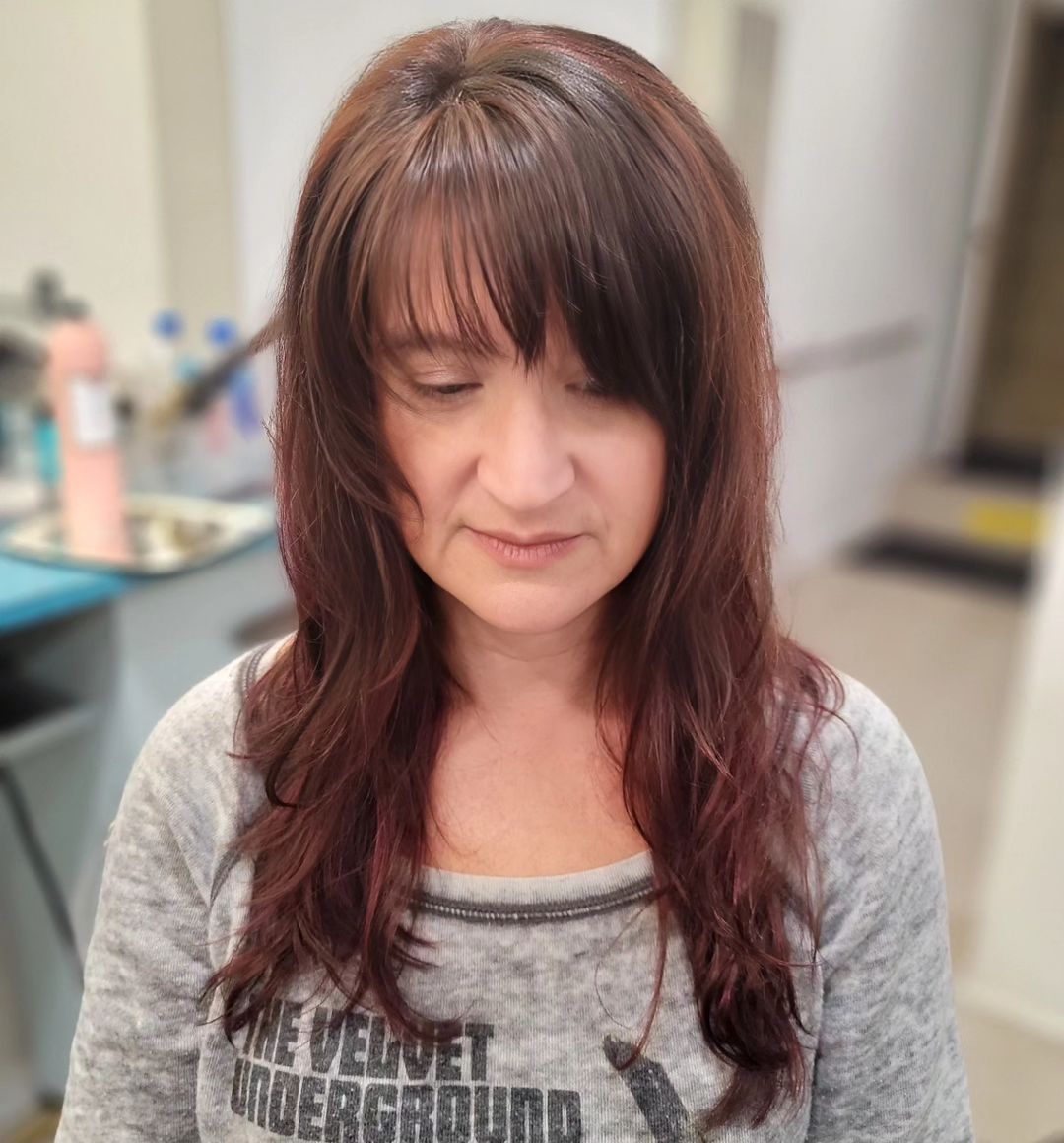 Choppy Layers With Textured Bangs