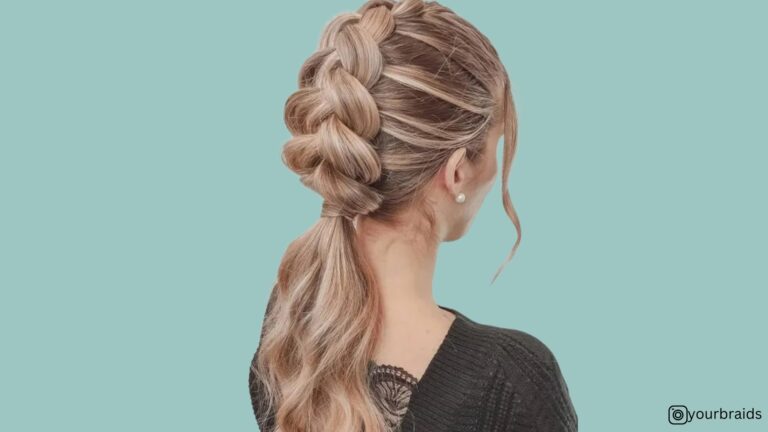 braid into ponytail