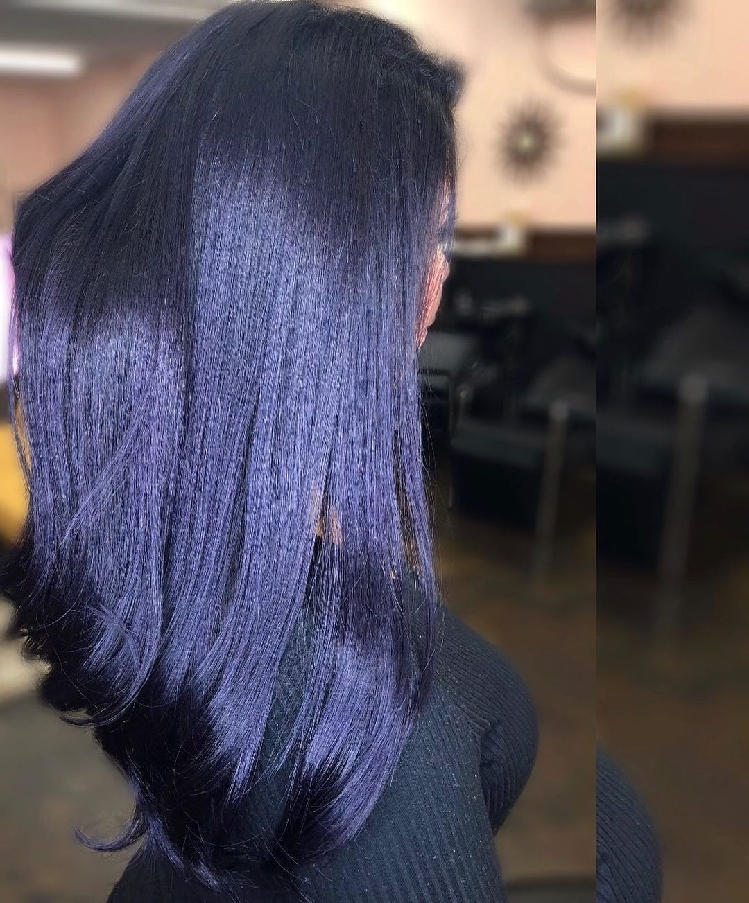 colore dei capelli blu violetto nero