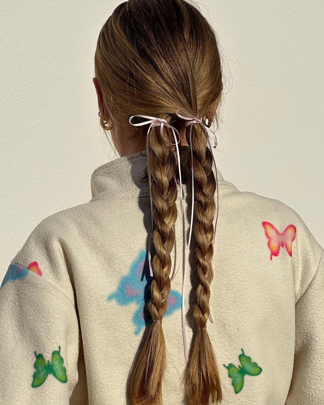 criss cross braided pigtails