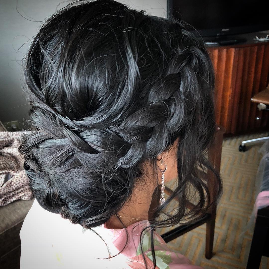 crown braided updo for black hair