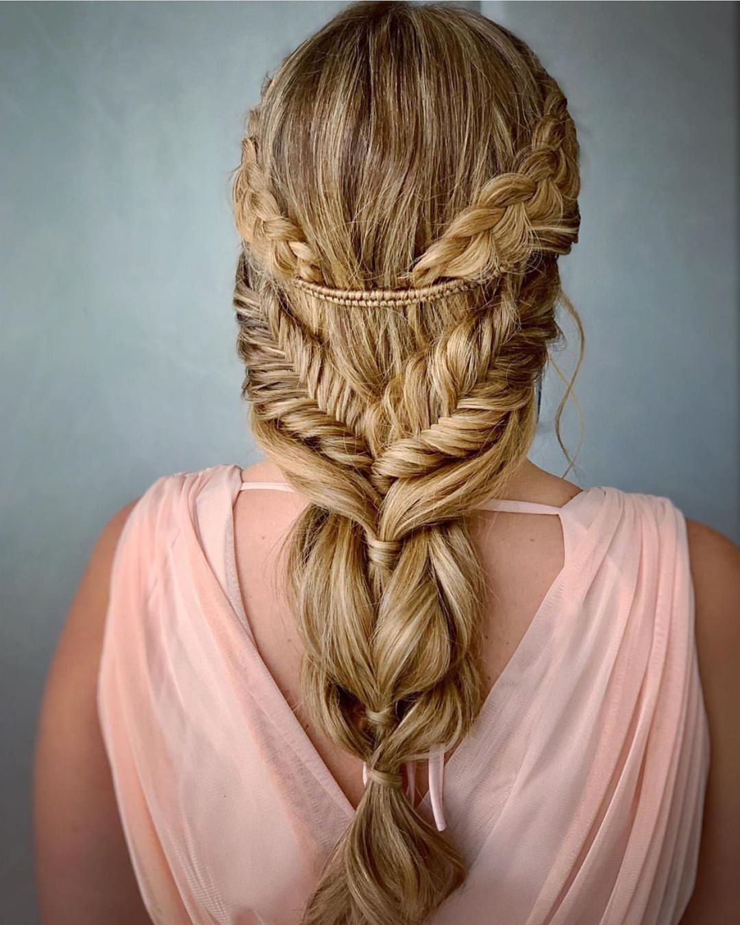 Dutch and fishtail braids Grecian hairstyle