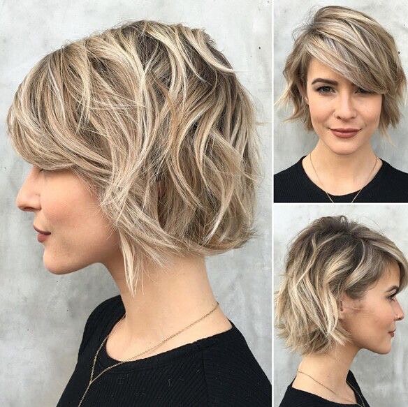 short choppy layers for thick wavy hair