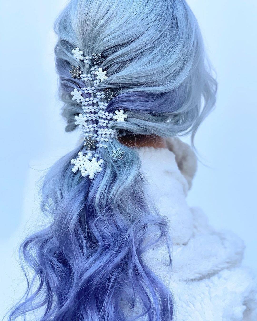 snowflake winter hair