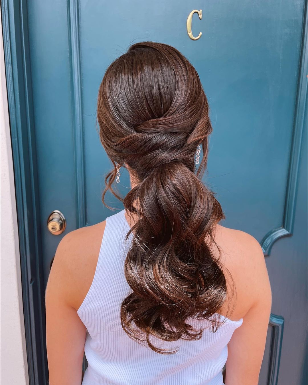 low prom ponytail updo