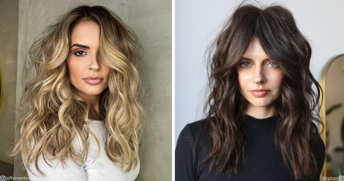 Curtain Bangs With Wavy Hair Trend Is Set To Dominate 2024