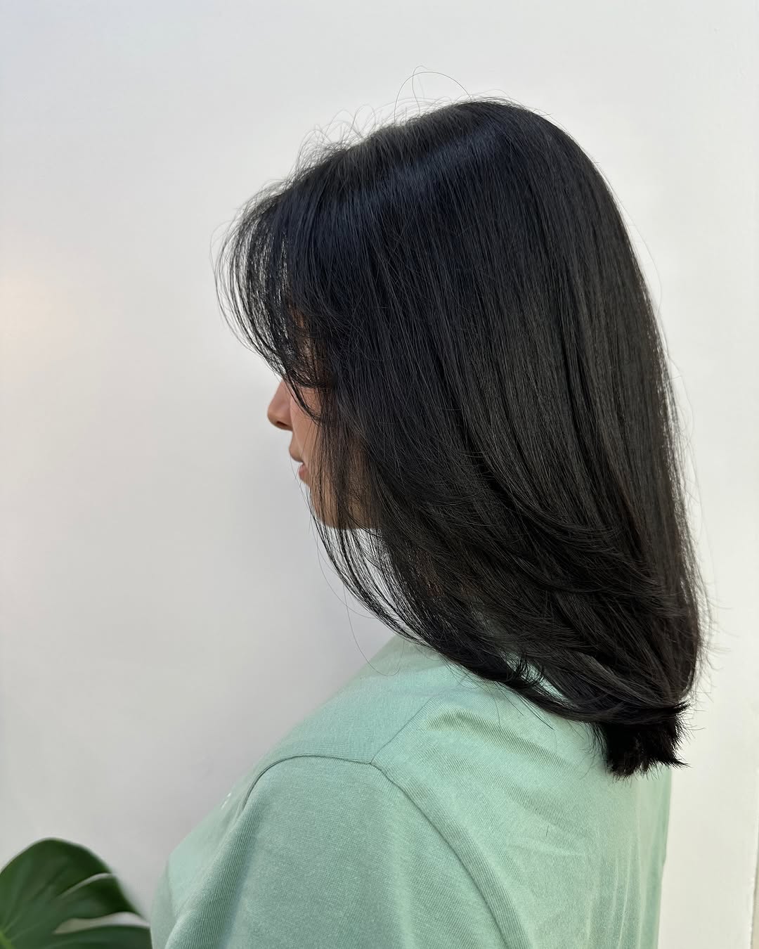 coupe de cheveux mi-longs en dégradé doux