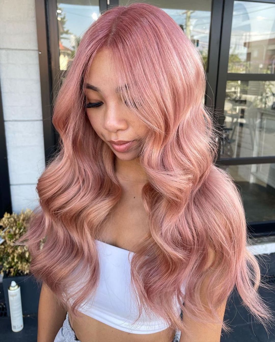 cor de cabelo rose gold