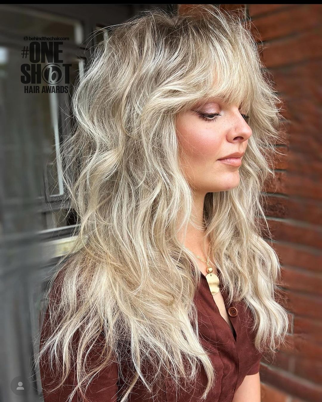blonde messy shag with layers