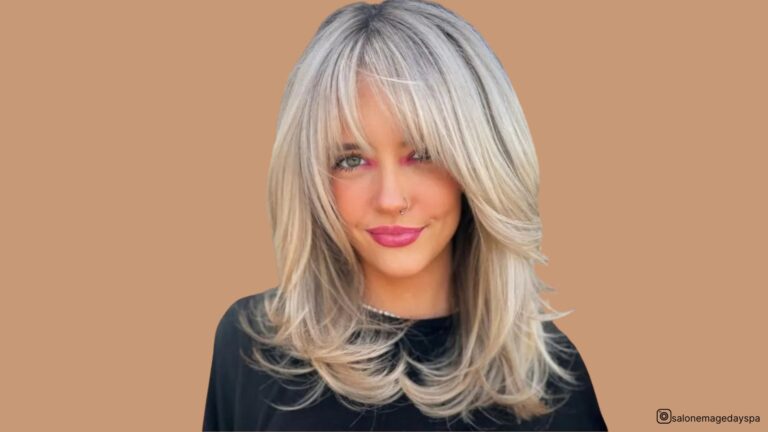 layered hair with bangs
