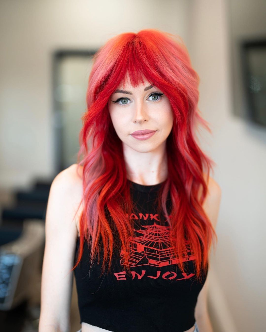 bright red hair