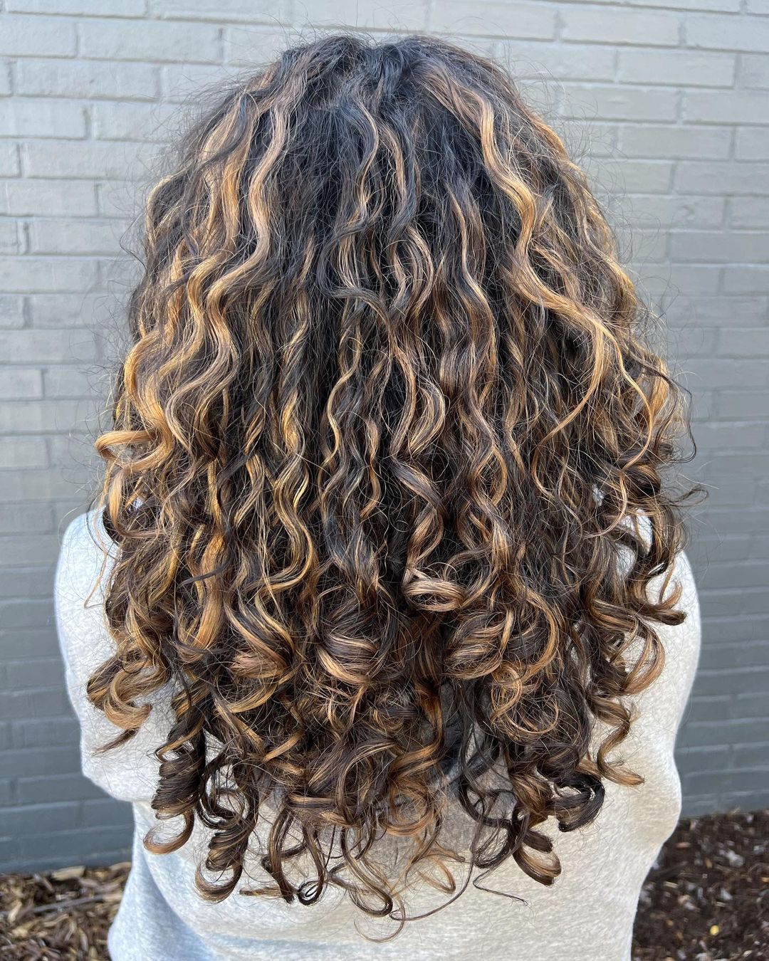ash bronde balayage layered curls