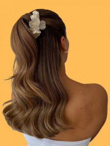 half updos for medium length hair