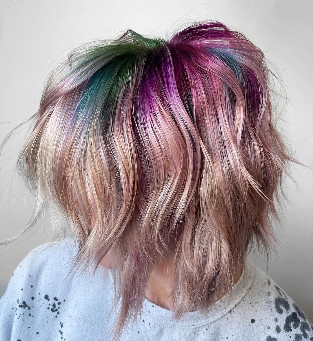 funky colored layered lob