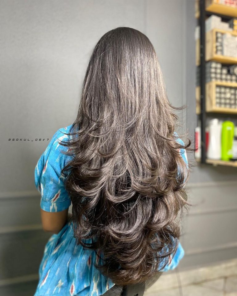 Long layers with feathered ends - example image