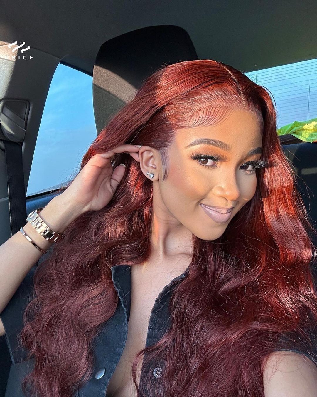 roodbruine kleur op afrikaans amerikaans haar