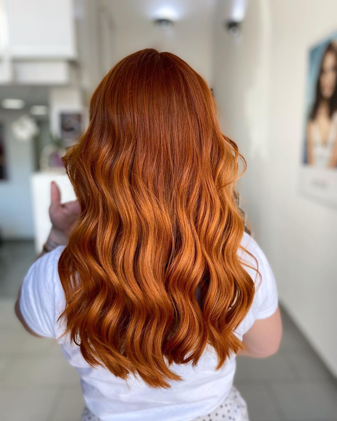 redhead with wavy hair 