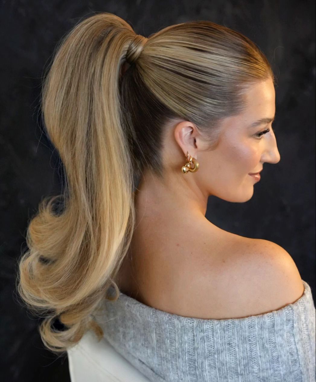 sleek ponytail 