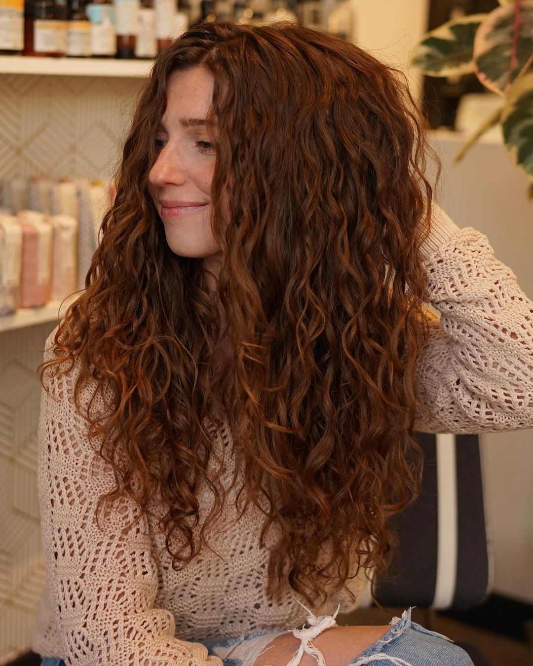 ultra long layered curly hair