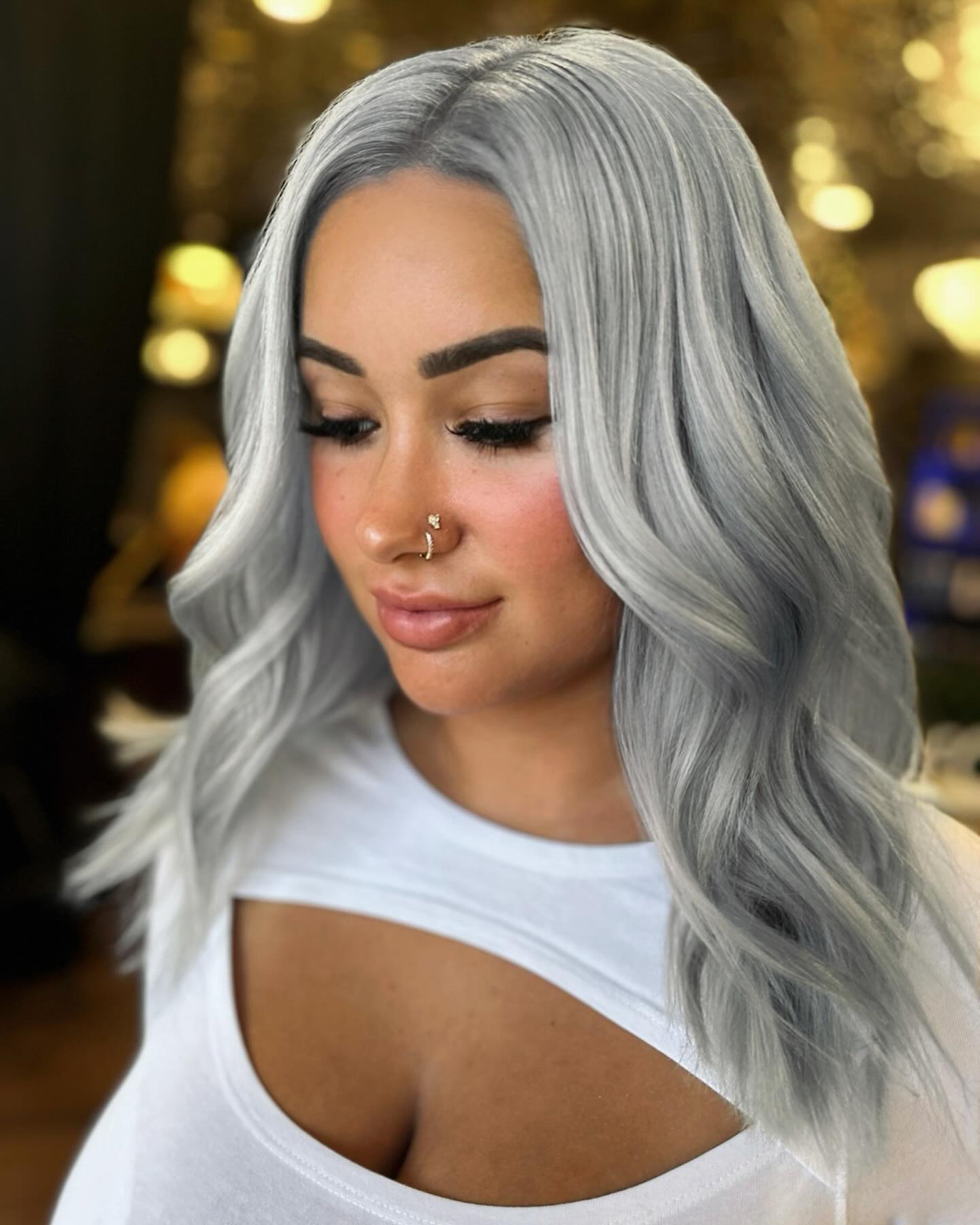 matte silver hair color