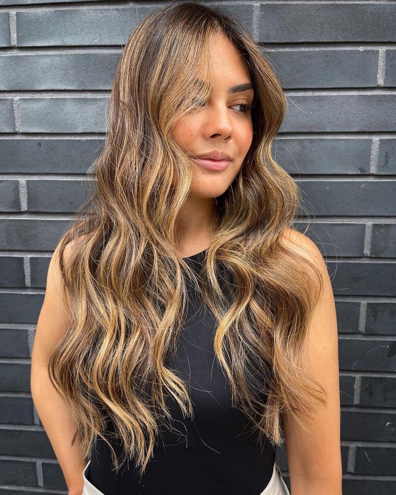 golden brown hair with highlights