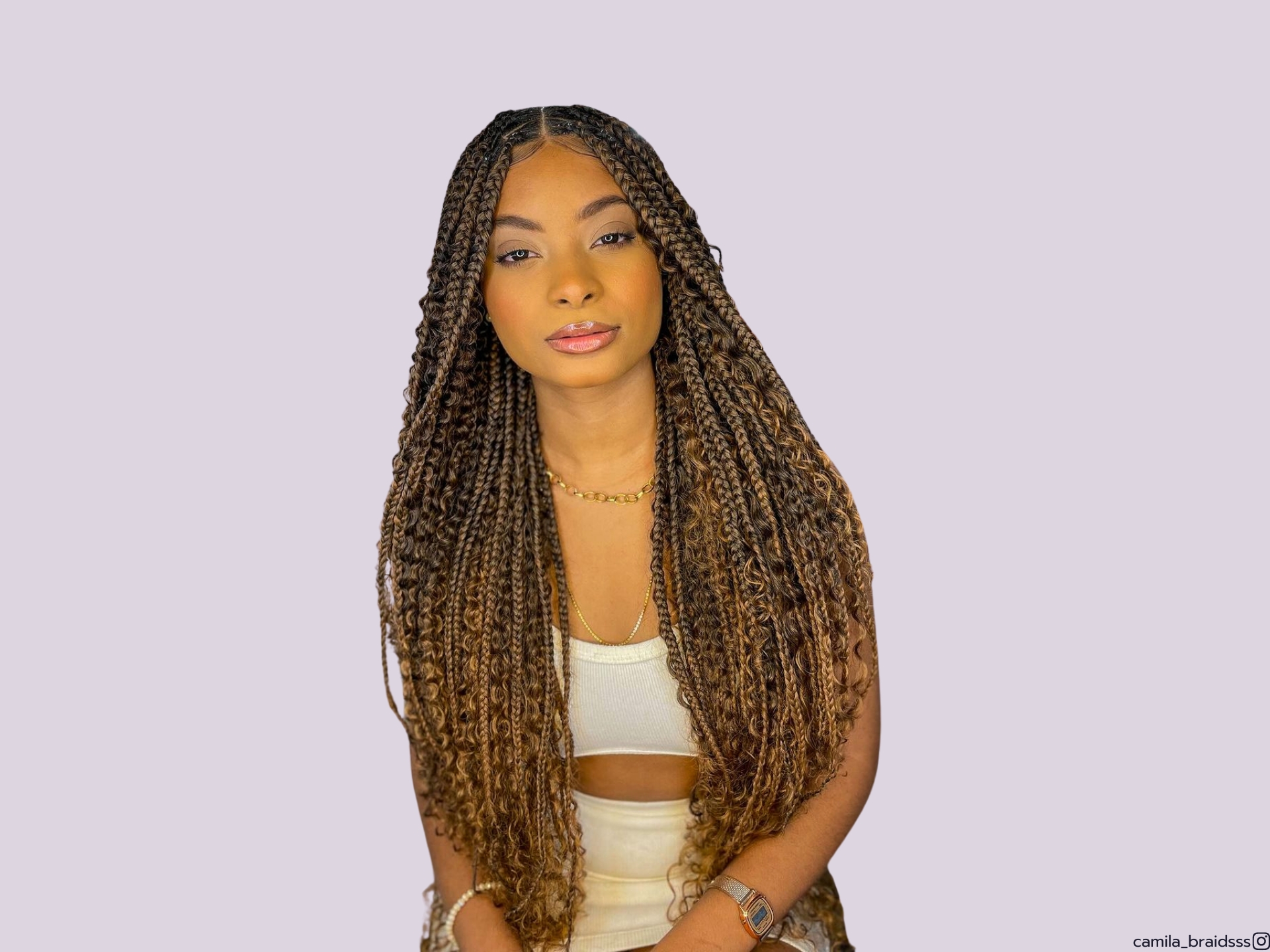 These 18 Boho Knotless Braids Styles Are Real Head-Turners