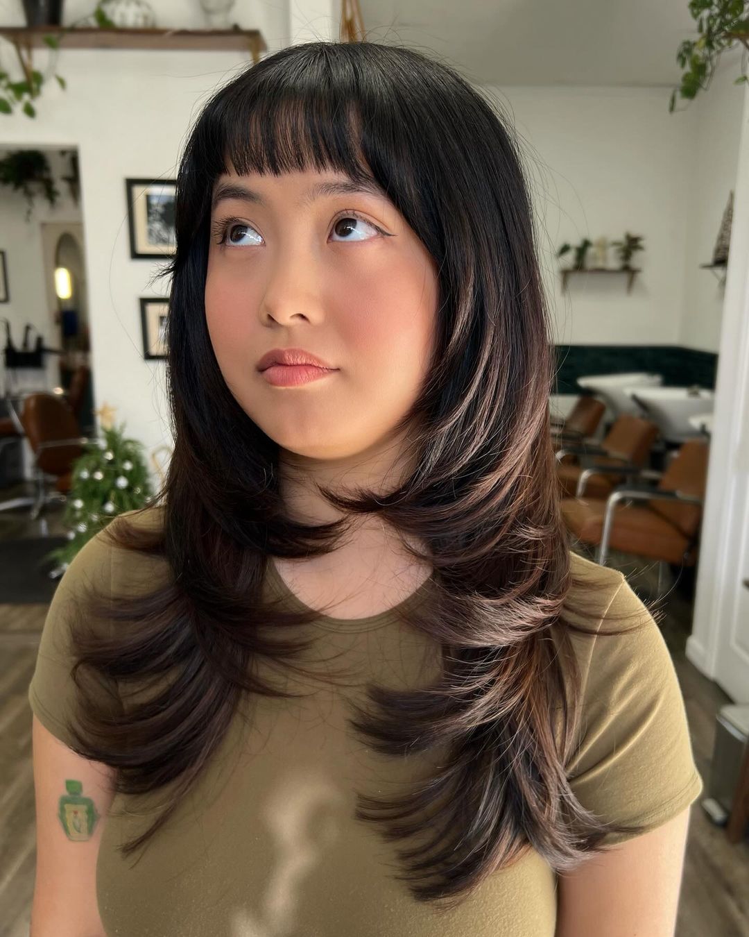 butterfly layers with micro bangs