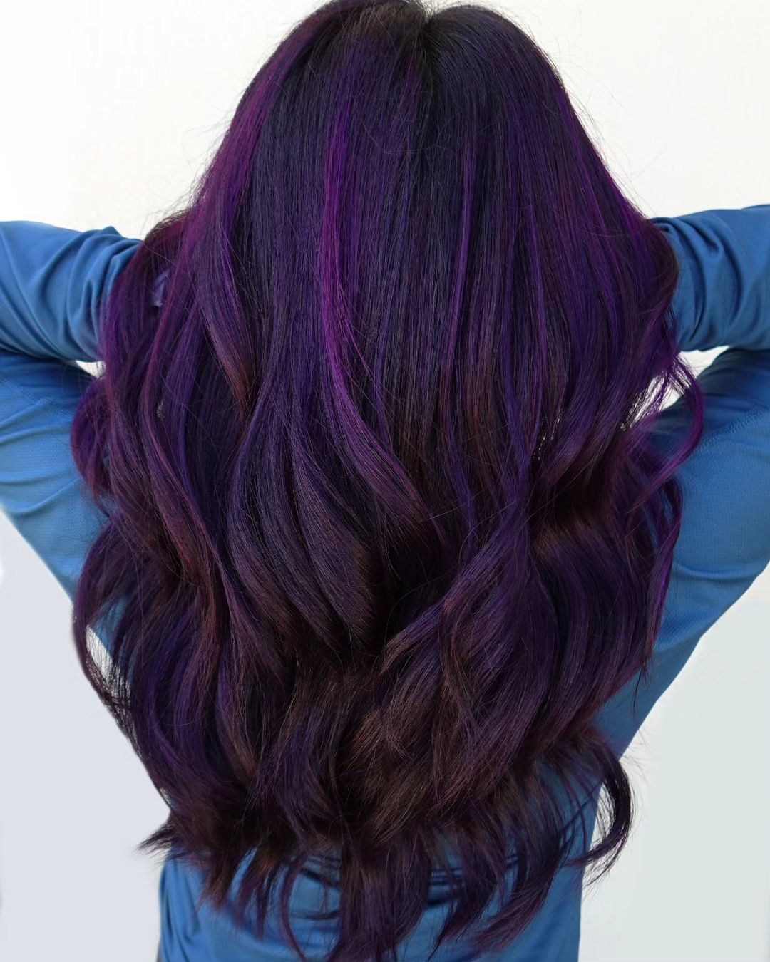 deep purple tousled waves
