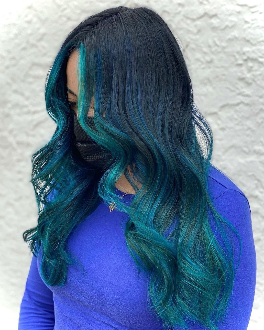 green gradient with blue highlights