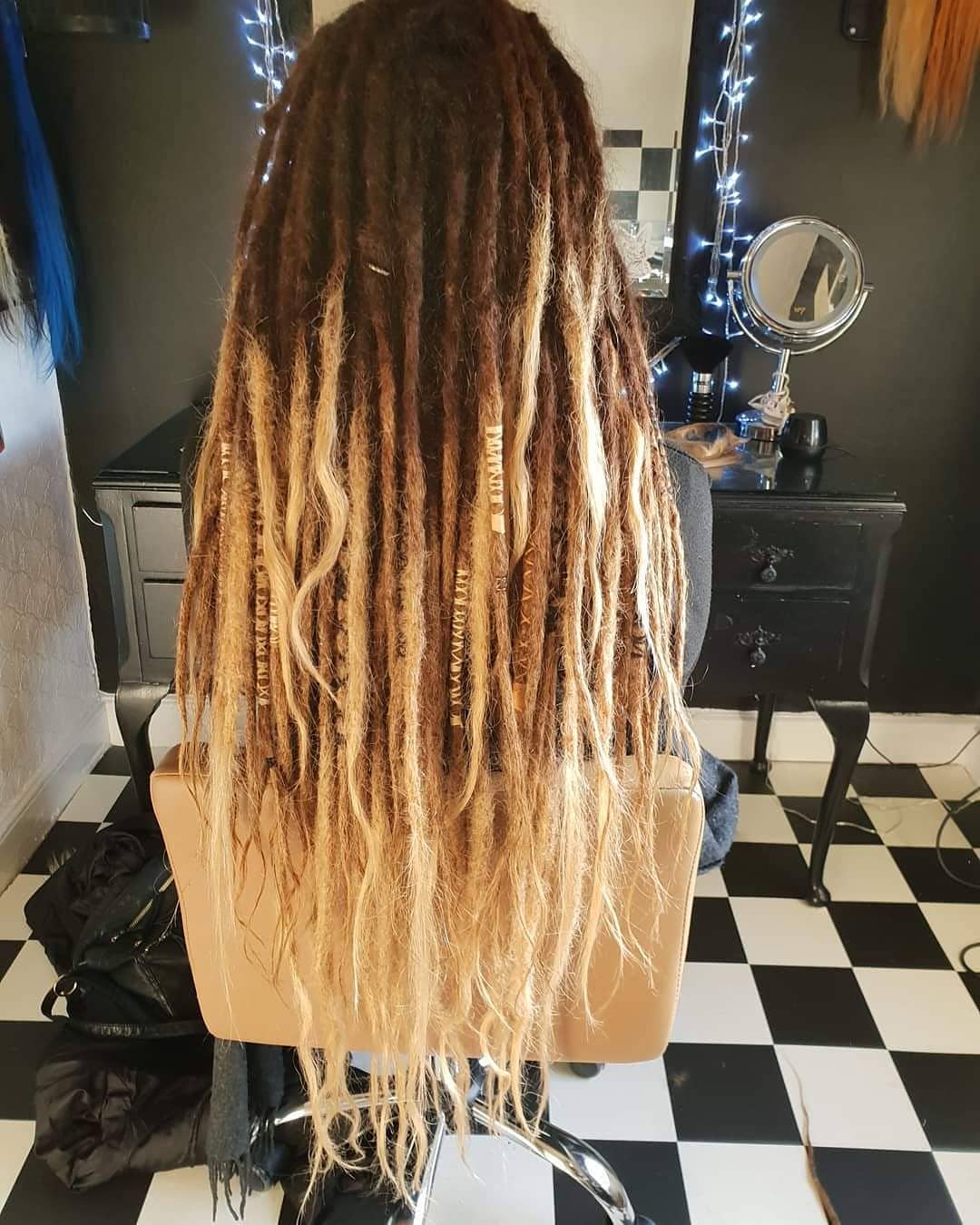 layered blonde ombre locs