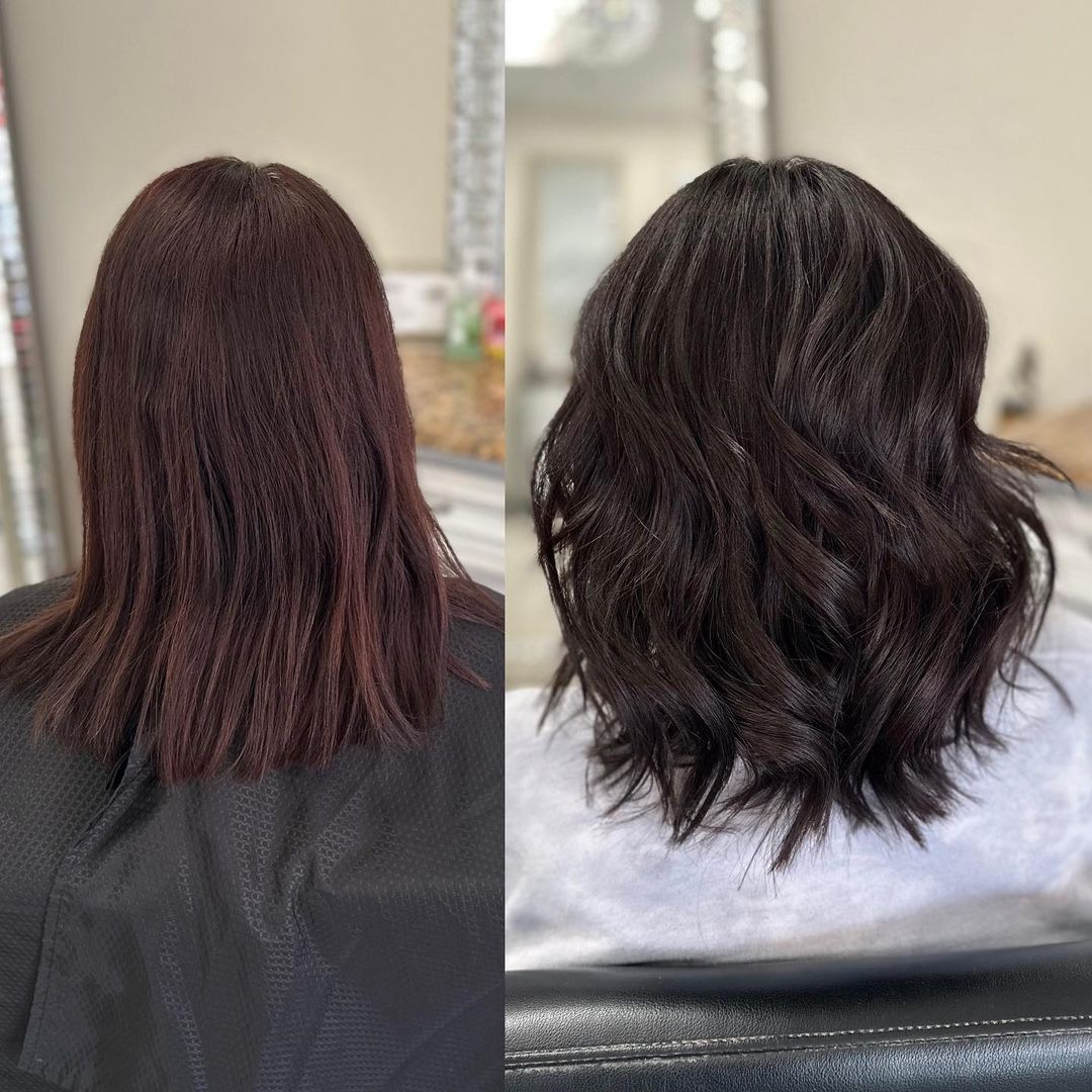 short layered haircut with tousled waves