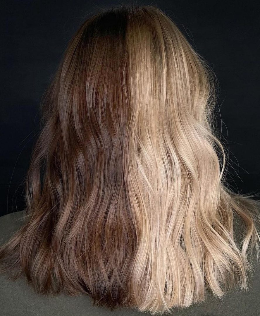 HalfBlonde HalfBrown Hair Will Give You ItGirl Vibes
