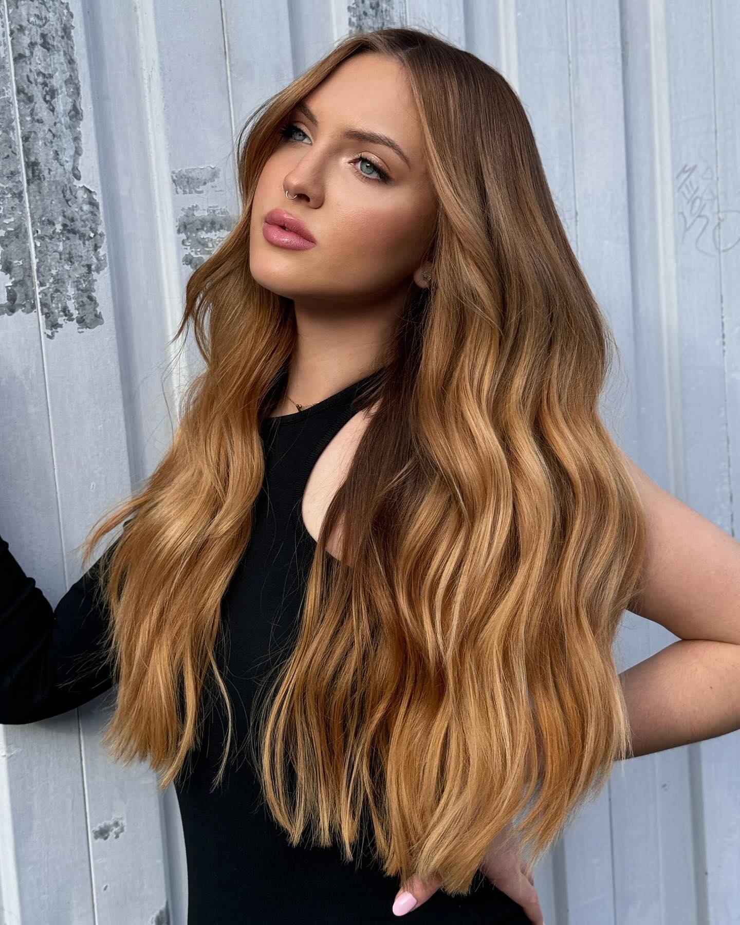 golden brown hair with highlights