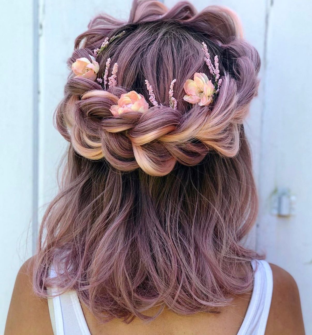 floral braided crown