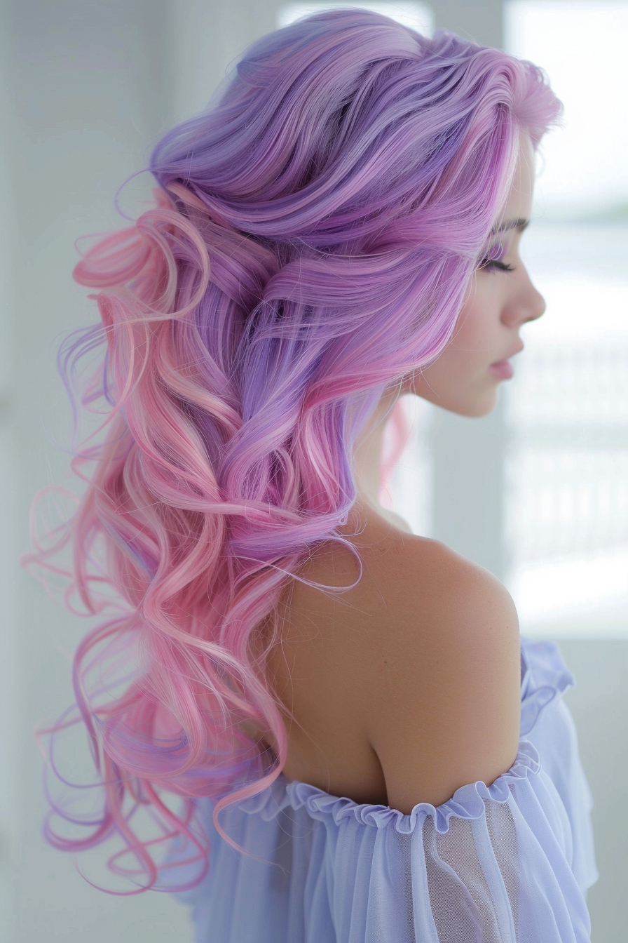 pastel pink and purple waves