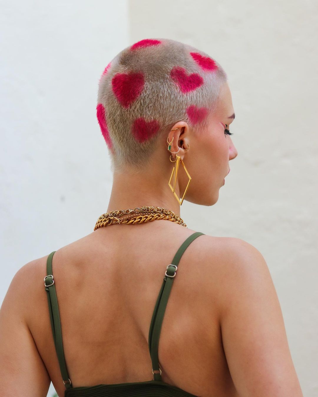 buzz cut with heart designs